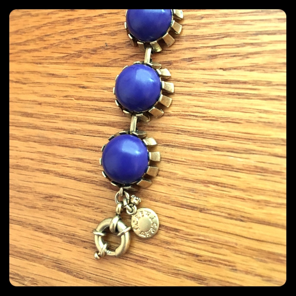 Blue & gold costume bracelet by J. Crew